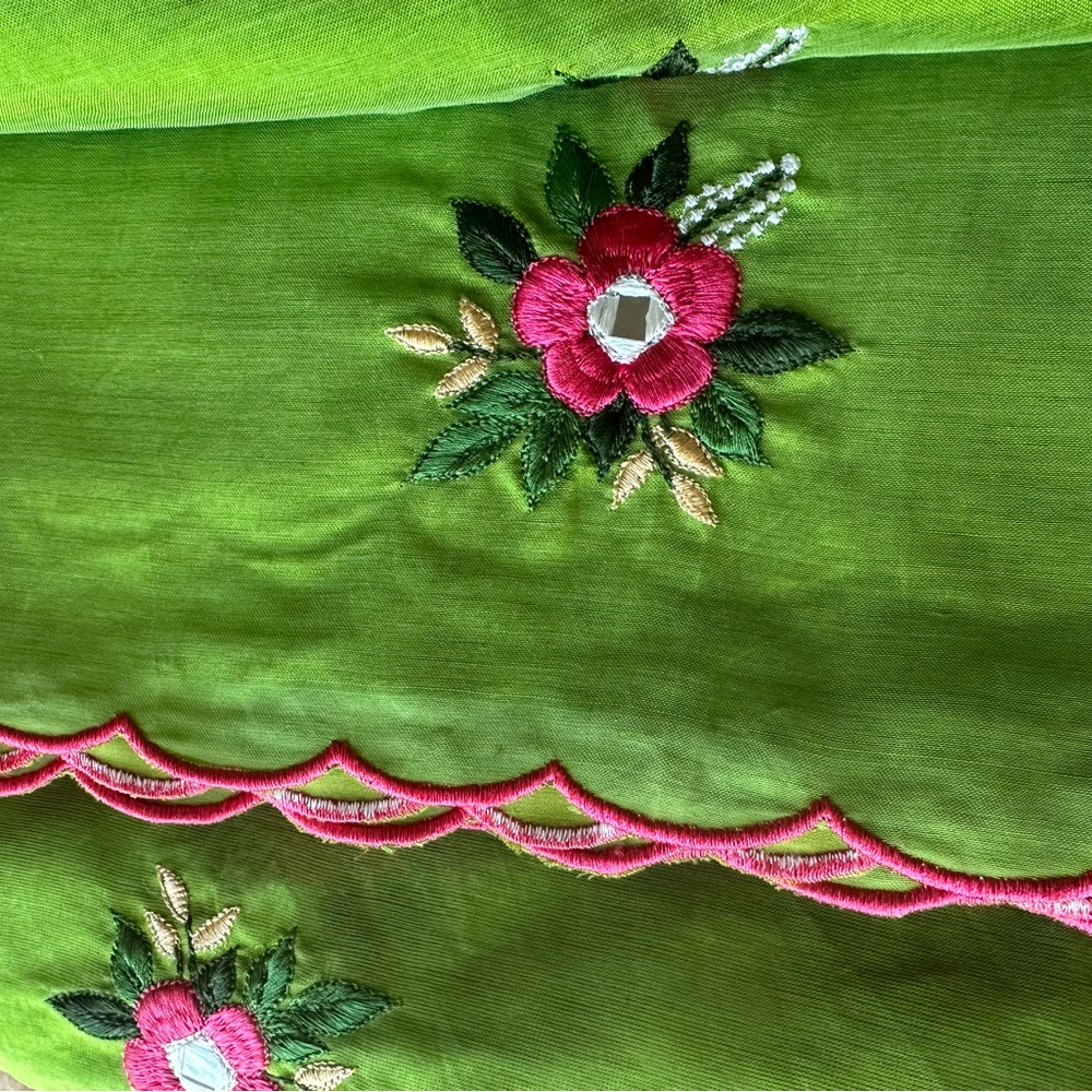 Vibrant Green Embellished Sari